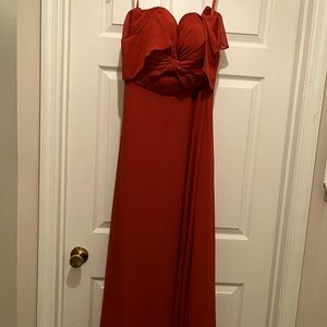 Mori Lee 21651 Off The Shoulder Bridesmaid Dress Cinnamon US 10
